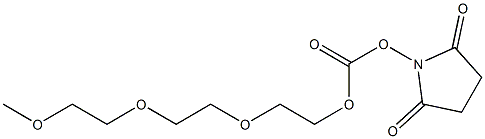 2-(2-(2-methoxyethoxy)ethoxy)ethyl succinimidyl carbonate Structure