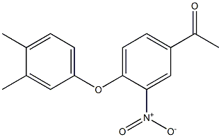 1-(4-(3,4-dimethylphenoxy)-3-nitrophenyl)ethanone 구조식 이미지