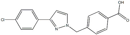 4-((3-(4-chlorophenyl)-1H-pyrazol-1-yl)methyl)benzoic acid Structure