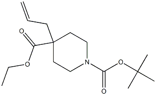 Ethyl N-Boc-4-allylpiperidine-4-carboxylate 구조식 이미지