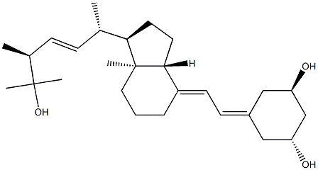 (1R,3R)-5-[(2E)-2-[(1R,3aR,7aS)-1-[(E,2S,5S)-6-hydroxy-5,6-dimethyl-hept-3-en-2-yl]-7a-methyl-2,3,3a,5,6,7-hexahydro-1H-inden-4-ylidene]ethylidene]cyclohexane-1,3-diol 구조식 이미지