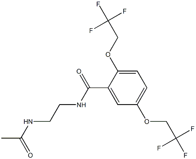 N-[2-[acetylamino]ethyl]-2,5-bis[2,2,2-trifluoroethoxy]benzenecarboyjimide Structure