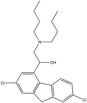 1-(2,7-DICHLORO-9H-FLUOREN-4-YL)-2-(DIBUTYLAMINO)ETHANOL Structure