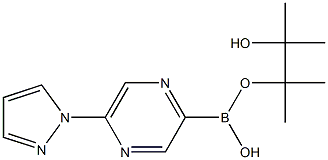 5-(1H-PYRAZOL-1-YL)PYRAZINE-2-BORONIC ACID PINACOL ESTER Structure