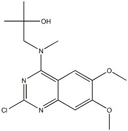 1-[(2-CHLORO-6,7-DIMETHOXYQUINAZOLIN-4-YL)(METHYL)AMINO]-2-METHYLPROPAN-2-OL Structure