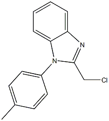 2-(CHLOROMETHYL)-1-(4-METHYLPHENYL)-1H-BENZIMIDAZOLE 구조식 이미지