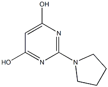 2-PYRROLIDIN-1-YLPYRIMIDINE-4,6-DIOL 구조식 이미지