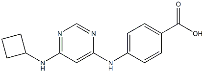 4-{[6-(CYCLOBUTYLAMINO)PYRIMIDIN-4-YL]AMINO}BENZOIC ACID 구조식 이미지