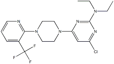 4-CHLORO-N,N-DIETHYL-6-{4-[3-(TRIFLUOROMETHYL)PYRIDIN-2-YL]PIPERAZIN-1-YL}PYRIMIDIN-2-AMINE Structure