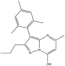 5-METHYL-2-PROPYL-3-(2,4,6-TRIMETHYL-PHENYL)-PYRAZOLO[1,5-A]PYRIMIDIN-7-OL Structure