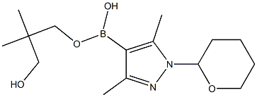 3,5-Dimethyl-1-(tetrahydropyran-2-yl)-1H-pyrazole-4-boronic acid neopentyl glycol ester 구조식 이미지