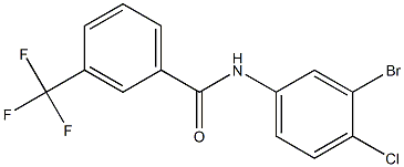 N-(3-bromo-4-chlorophenyl)-3-(trifluoromethyl)benzamide 구조식 이미지
