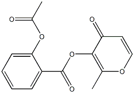 (2-methyl-4-oxo-pyran-3-yl) 2-acetyloxybenzoate Structure