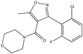 [3-(2-chloro-6-fluorophenyl)-5-methylisoxazol-4-yl](morpholino)methanone Structure