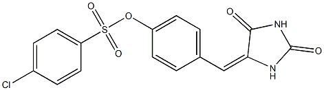 4-[(2,5-dioxotetrahydro-1H-imidazol-4-yliden)methyl]phenyl 4-chlorobenzene-1-sulfonate 구조식 이미지