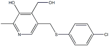 5-{[(4-chlorophenyl)thio]methyl}-4-(hydroxymethyl)-2-methylpyridin-3-ol 구조식 이미지