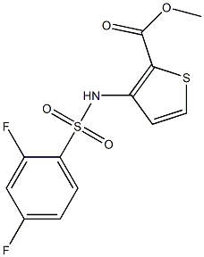 methyl 3-{[(2,4-difluorophenyl)sulfonyl]amino}thiophene-2-carboxylate Structure