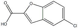 5-chloro-1-benzofuran-2-carboxylic acid 구조식 이미지