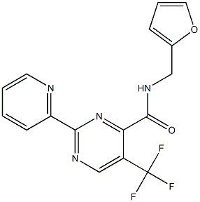 N-(2-furylmethyl)-2-(2-pyridinyl)-5-(trifluoromethyl)-4-pyrimidinecarboxamide 구조식 이미지