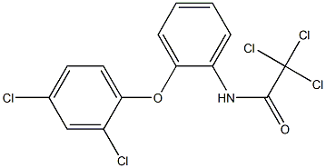 N1-[2-(2,4-dichlorophenoxy)phenyl]-2,2,2-trichloroacetamide 구조식 이미지