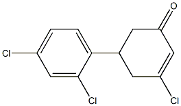3-chloro-5-(2,4-dichlorophenyl)cyclohex-2-en-1-one Structure