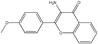 3-amino-2-(4-methoxyphenyl)-4H-chromen-4-one 구조식 이미지