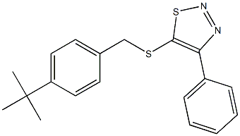 5-{[4-(tert-butyl)benzyl]sulfanyl}-4-phenyl-1,2,3-thiadiazole Structure