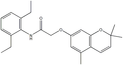 N1-(2,6-diethylphenyl)-2-[(2,2,5-trimethyl-2H-chromen-7-yl)oxy]acetamide Structure