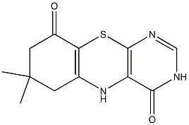 7,7-dimethyl-3,5,7,8-tetrahydro-4H-pyrimido[4,5-b][1,4]benzothiazine-4,9(6H)-dione 구조식 이미지