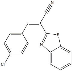 2-(1,3-benzothiazol-2-yl)-3-(4-chlorophenyl)acrylonitrile 구조식 이미지