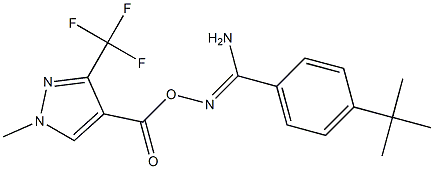 O1-{[1-methyl-3-(trifluoromethyl)-1H-pyrazol-4-yl]carbonyl}-4-(tert-butyl)benzene-1-carbohydroximamide 구조식 이미지