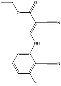 ethyl 2-cyano-3-(2-cyano-3-fluoroanilino)acrylate 구조식 이미지