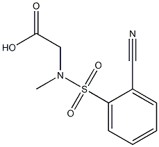 [[(2-cyanophenyl)sulfonyl](methyl)amino]acetic acid Structure