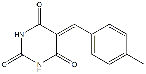 5-(4-methylbenzylidene)hexahydropyrimidine-2,4,6-trione 구조식 이미지