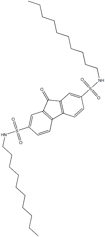 N2,N7-didecyl-9-oxo-9H-2,7-fluorenedisulfonamide Structure