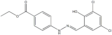 ethyl 4-[2-(3,5-dichloro-2-hydroxybenzylidene)hydrazino]benzoate 구조식 이미지