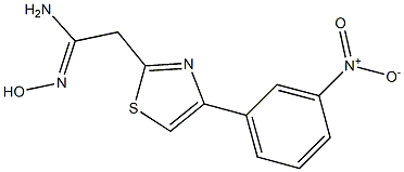 N'-hydroxy-2-[4-(3-nitrophenyl)-1,3-thiazol-2-yl]ethanimidamide 구조식 이미지