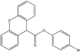 4-bromophenyl 9H-xanthene-9-carboxylate 구조식 이미지