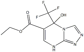 ethyl 5-hydroxy-5-(trifluoromethyl)-5,8-dihydro[1,2,4]triazolo[4,3-a]pyrimidine-6-carboxylate 구조식 이미지