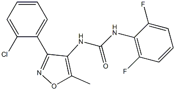 N-[3-(2-chlorophenyl)-5-methylisoxazol-4-yl]-N'-(2,6-difluorophenyl)urea 구조식 이미지