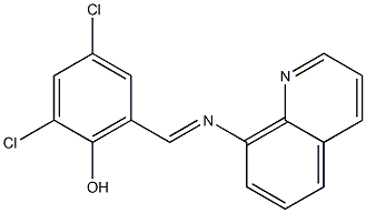 2,4-dichloro-6-[(8-quinolylimino)methyl]phenol 구조식 이미지