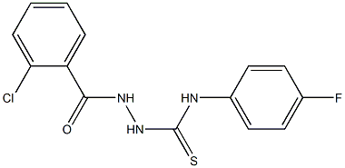 N1-(4-fluorophenyl)-2-(2-chlorobenzoyl)hydrazine-1-carbothioamide 구조식 이미지