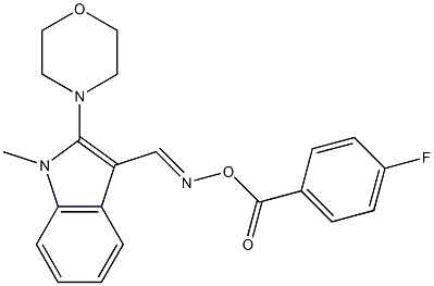 3-({[(4-fluorobenzoyl)oxy]imino}methyl)-1-methyl-2-morpholino-1H-indole Structure