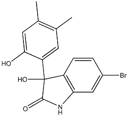 6-bromo-3-hydroxy-3-(2-hydroxy-4,5-dimethylphenyl)-1,3-dihydro-2H-indol-2-one Structure