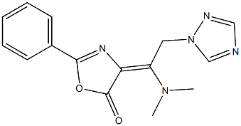 4-[(E)-1-(dimethylamino)-2-(1H-1,2,4-triazol-1-yl)ethylidene]-2-phenyl-1,3-oxazol-5(4H)-one Structure