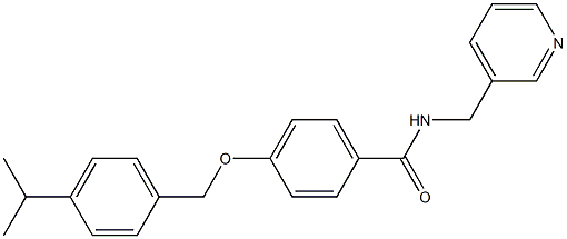 4-[(4-isopropylbenzyl)oxy]-N-(3-pyridinylmethyl)benzenecarboxamide Structure
