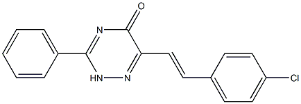 6-(4-chlorostyryl)-3-phenyl-2,5-dihydro-1,2,4-triazin-5-one Structure