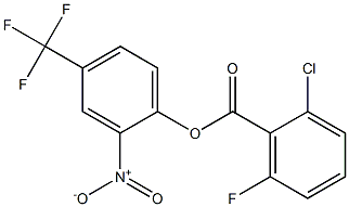 2-nitro-4-(trifluoromethyl)phenyl 2-chloro-6-fluorobenzoate 구조식 이미지