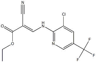 ethyl 3-{[3-chloro-5-(trifluoromethyl)-2-pyridyl]amino}-2-cyanoacrylate 구조식 이미지