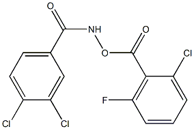 3,4-dichloro-N-[(2-chloro-6-fluorobenzoyl)oxy]benzamide 구조식 이미지